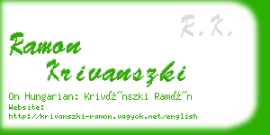 ramon krivanszki business card